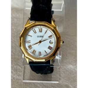 Vintage 1992 Guess gold-tone women's quartz watch with braided band